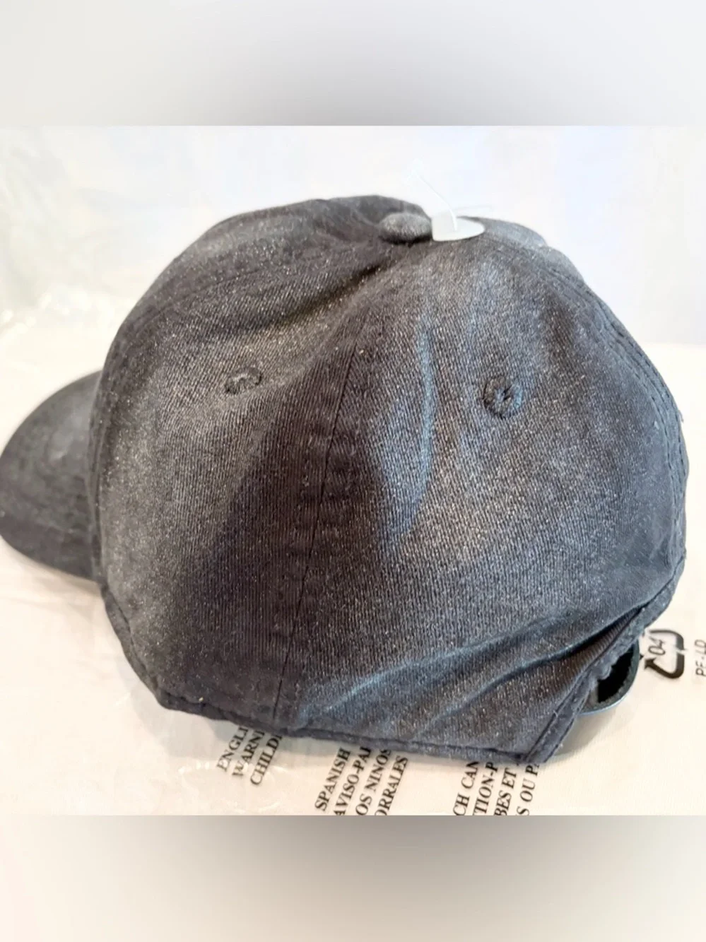 New TRUE RELIGION Gold Logo Silver Frosted Black Cotton Hat Trucker Cap $65